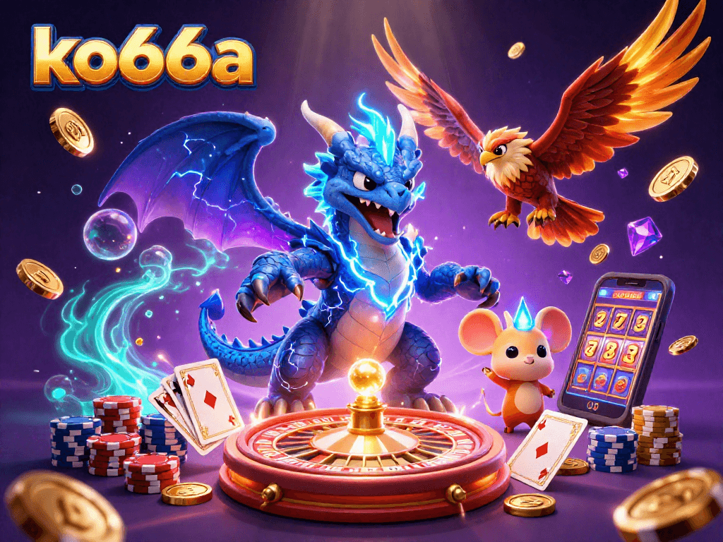 Experience exciting wins at ko66a with dynamic casino elements and vibrant characters in a magical setting.