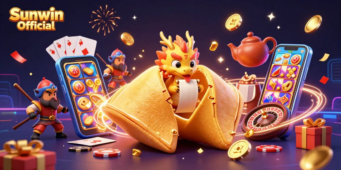 Engage with Sunwin Official through vibrant 3D illustrations showcasing exciting slot gaming experiences.