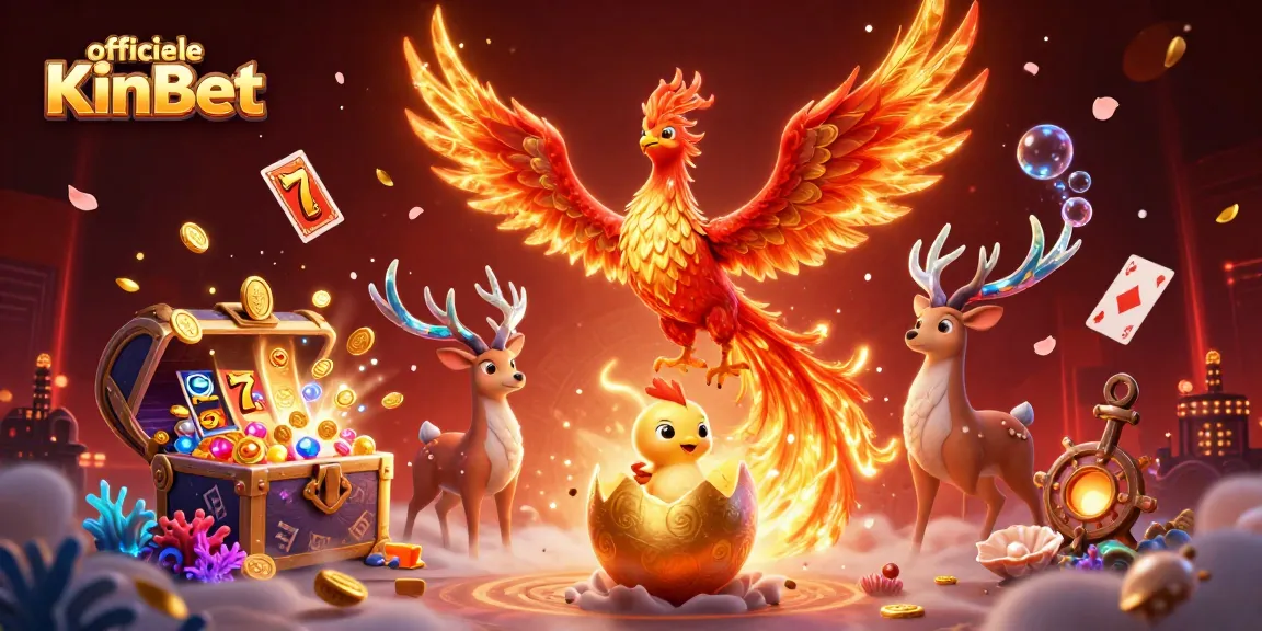 Experience the excitement of officiële KinBet in a dynamic casino paradise with vibrant characters.