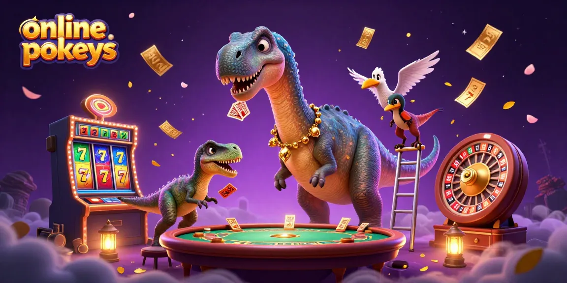 Experience excitement with online pokies featuring lively characters and colorful slot reels in a vibrant casino scene.
